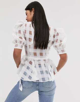 asos wrap blouse