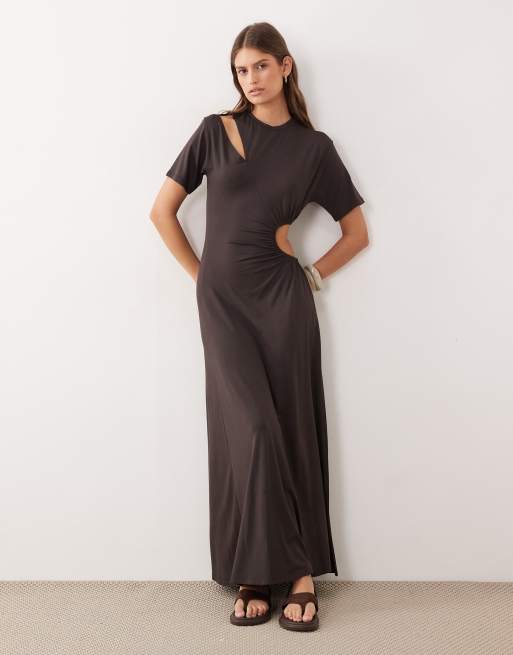 knee length dresses for ladies Chiffon Short Sleeve Mother Of The Bride Evening Dress – The Dress Outlet