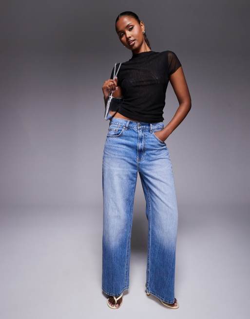 ASOS DESIGN short sleeve mesh top in black