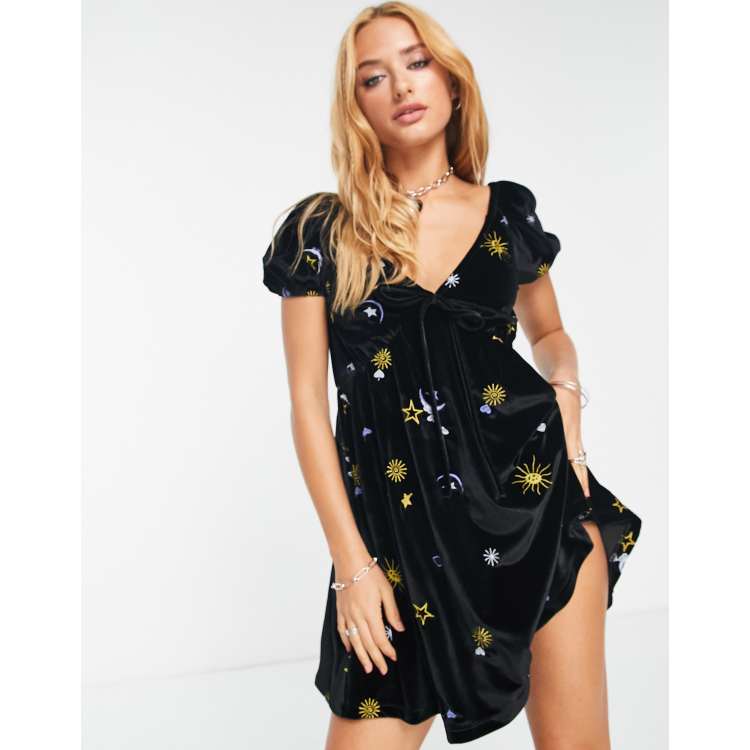 Asos black hotsell velvet dress