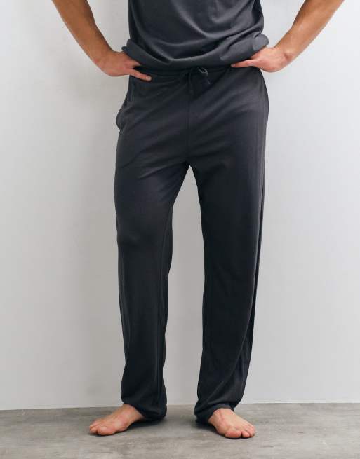 ASOS DESIGN  short sleeve nightwear set in modal in charcoal, 4 of 5