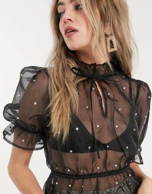 asos organza top