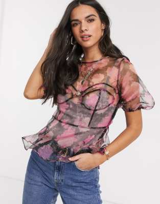 asos organza top