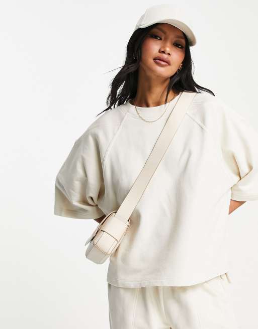 ASOS DESIGN co-ord oversized sweatshirt and legging in stone