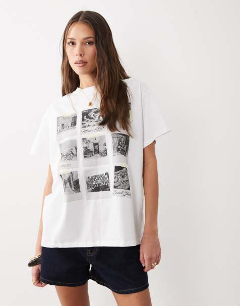 ASOS DESIGN short sleeve oversized T-shirt with Mexico photographic print in black and white - view 1