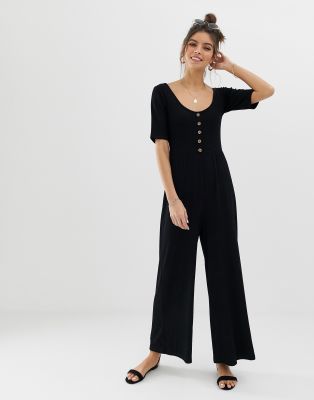 ribbed button jumpsuit