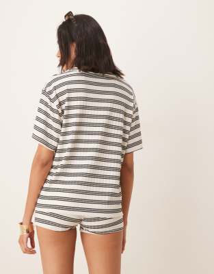 Asos Design Short Sleeve Rugby Collar Top