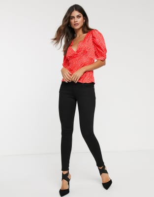 asos short sleeve blouse