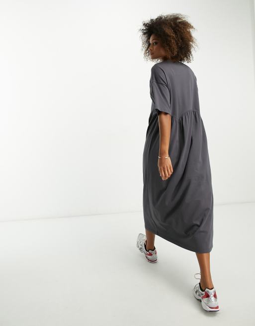 knee length dresses for ladies Goldie Smocked Short Sleeve Womens Dress