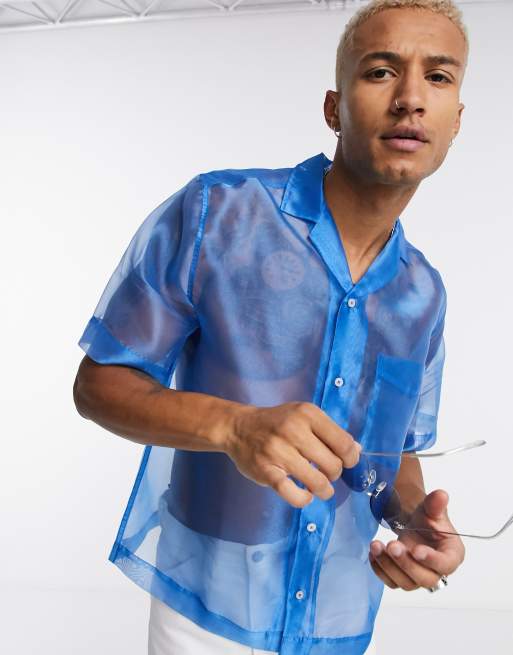 sheer short sleeve shirt