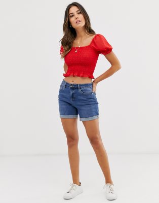 asos shirred top