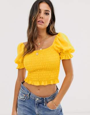 asos shirred top