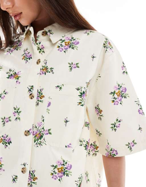 ASOS DESIGN short sleeve shirt co-ord in floral print, 4 of 4