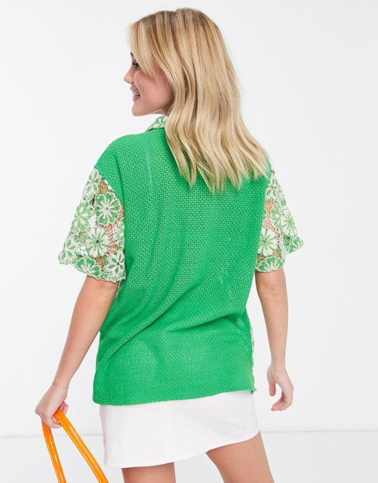 https://images.asos-media.com/products/asos-design-short-sleeve-shirt-in-green-floral-crochet/202520568-2?$n_550w$&wid=550&fit=constrain