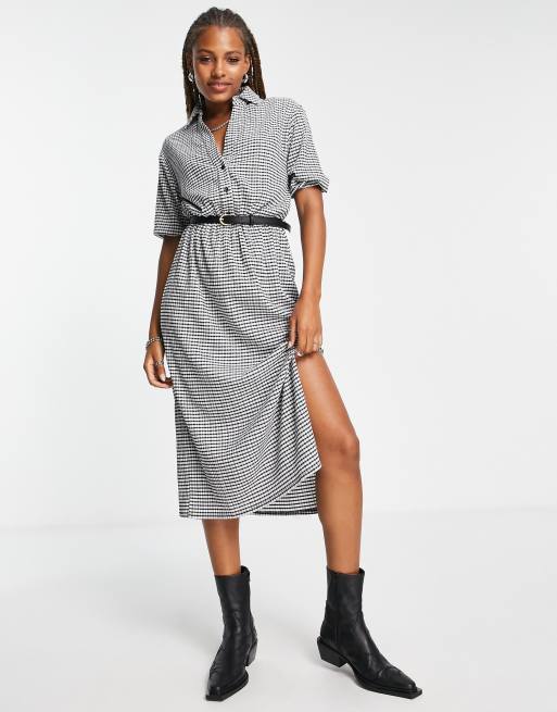 Midi shirt dress store short sleeve