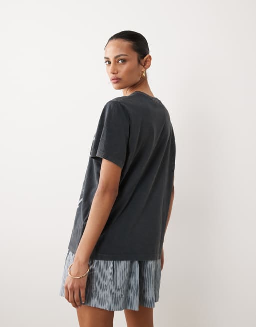 ASOS DESIGN short sleeve t-shirt with Arizona graphic in washed charcoal, 4 of 4