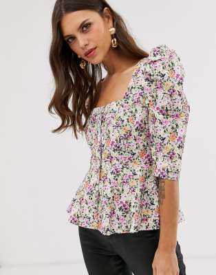 asos short sleeve blouse