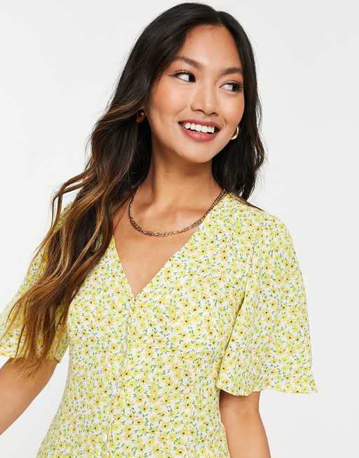 asos yellow blouse