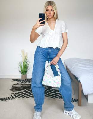 asos cream blouse