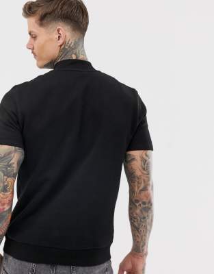 mens black short sleeve turtleneck