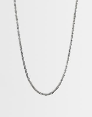 Asos Design Short Slim 4mm Neckchain In Neutral