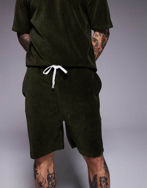 ASOS DESIGN - Short slim en velours côtelé - Vert, 2 de 5