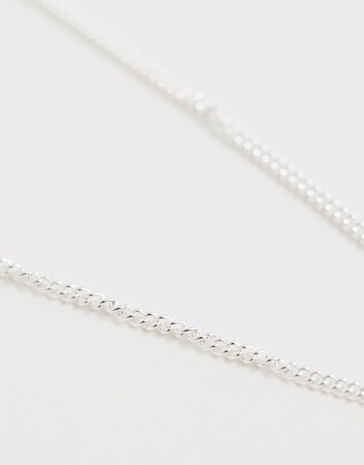 Short sterling sale silver chain