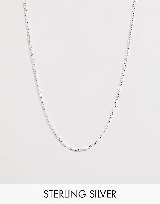 Gifts short sterling silver neckchain in silver 