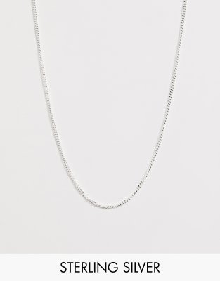 long thin silver chain necklace