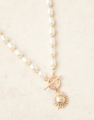Asos Design Short T-bar Necklace