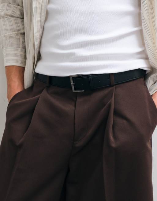 ASOS DESIGN short tailleur barrel marron, 4 de 5