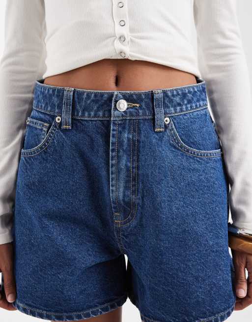 ASOS DESIGN - Short trapèze long - Bleu moyen épuré, 3 de 5