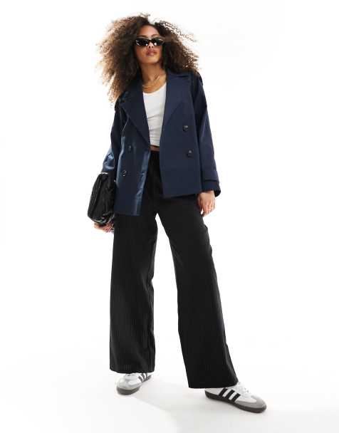 Womens navy clearance coats and jackets