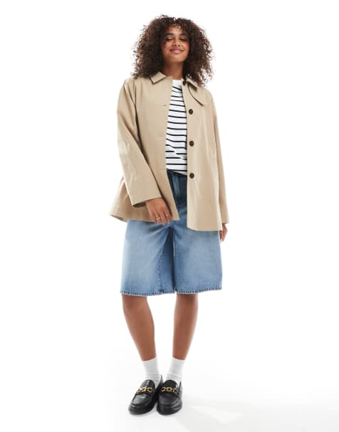 ASOS DESIGN short trench in stone - view 2