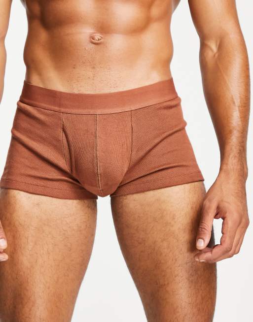 ASOS DESIGN nude underwear in dark brown