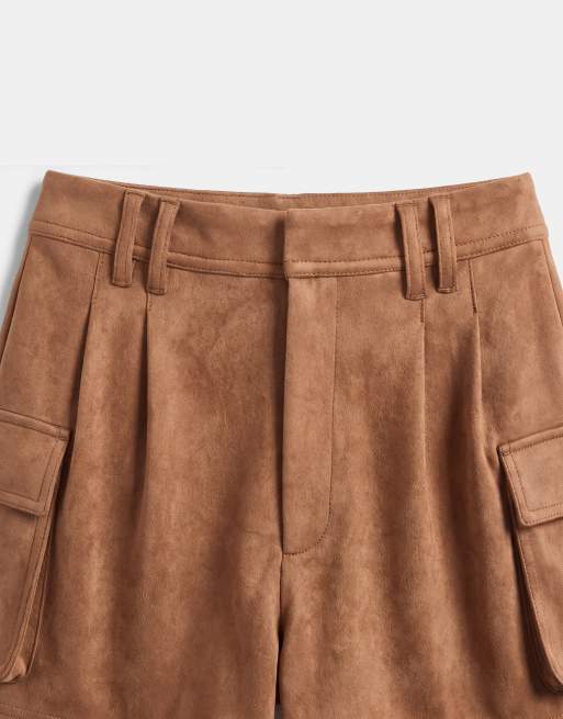 ASOS DESIGN short utilitaire ajusté en suédine camel, 9 de 9