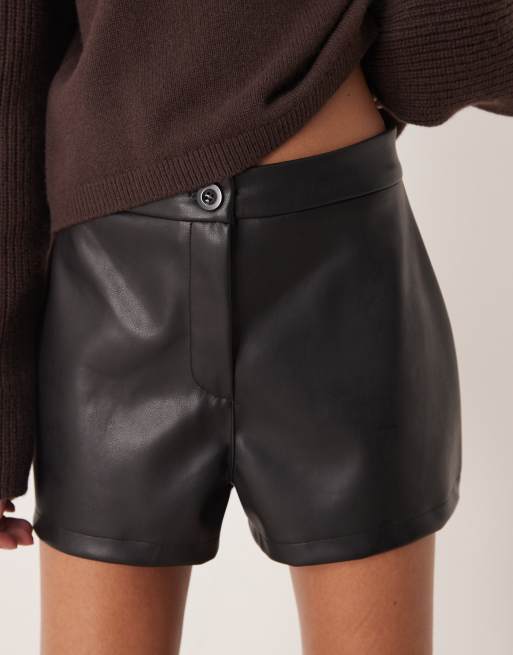 ASOS DESIGN - Short van PU met halfhoge taille in zwart, 5 van 5