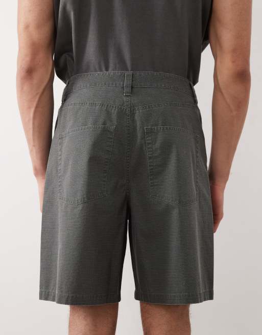 ASOS DESIGN - Short van ripstop in antracietgrijs met wassing, 6 van 6