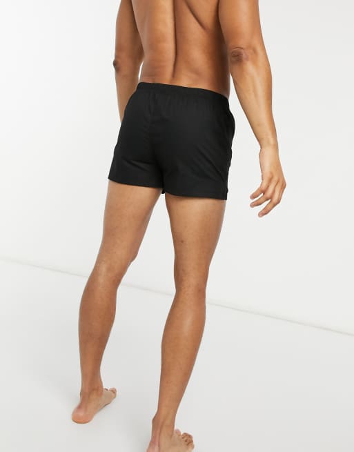 ASOS DESIGN short woven boxers in black