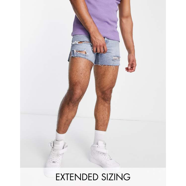 Asos white best sale denim shorts