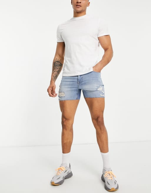 Mens denim hotsell shorts asos