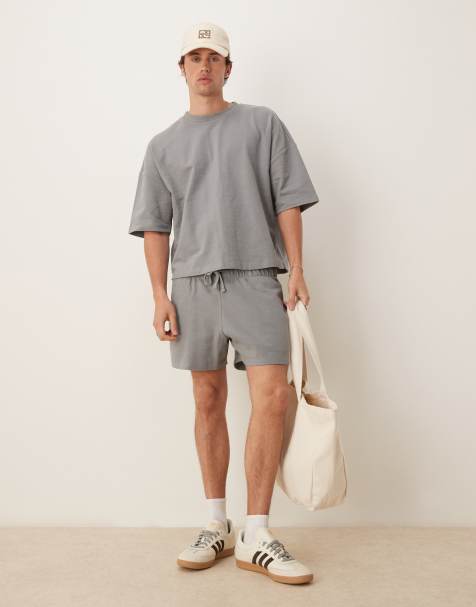 ASOS DESIGN shorter length jersey short co-ord in green - view 1