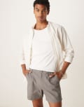 [ASOS DESIGN] ASOS DESIGN shorter length pull on chino shorts in charcoal-Grey XL CHARCOAL