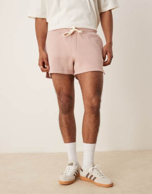 ASOS DESIGN shorter length shorts in light pink