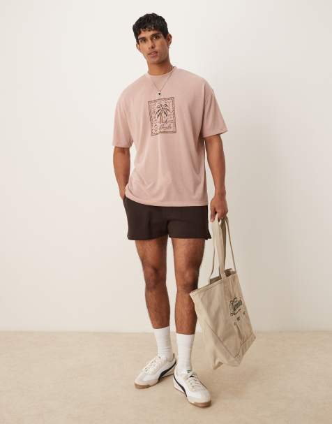 ASOS DESIGN shorter length shorts in brown - view 1