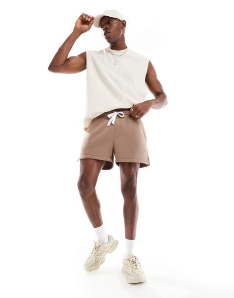 ASOS DESIGN shorter length shorts in brown - view 1