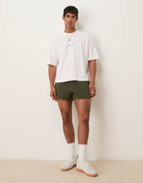 ASOS DESIGN shorter length shorts in khaki - view 1