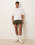 [ASOS DESIGN] ASOS DESIGN shorter length shorts in khaki-Green M Deep depths