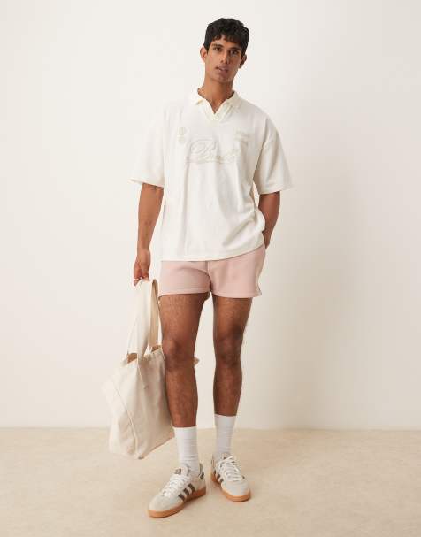 ASOS DESIGN shorter length shorts in light pink - view 1