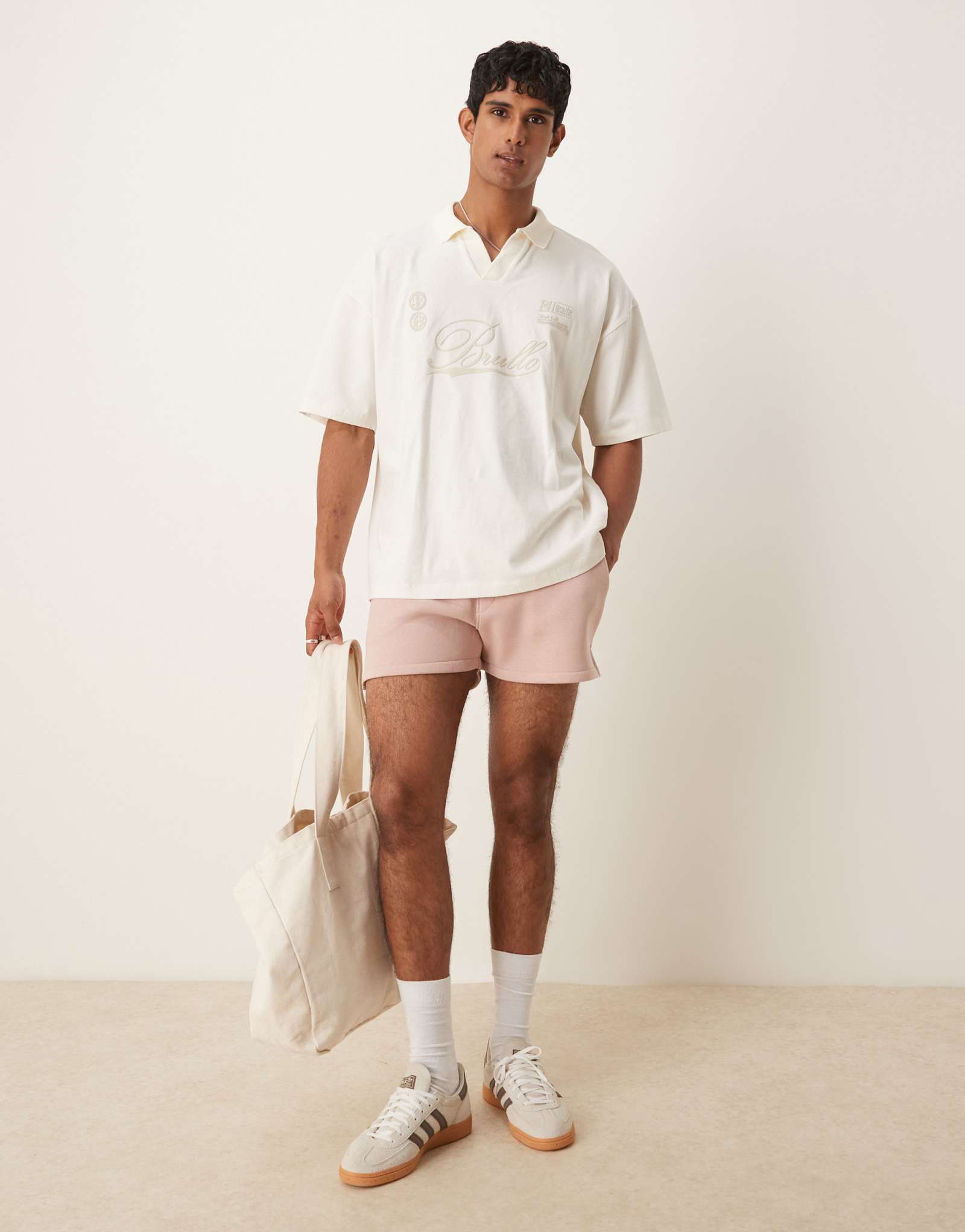 Шорты укороченной длины от ASOS DESIGN светло-розового цвета
